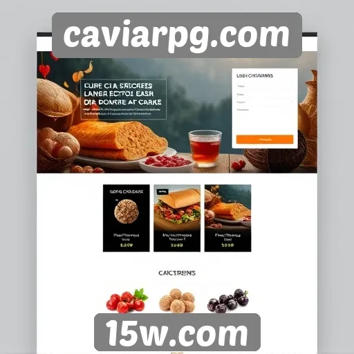 Interface e design do site CaviarPG